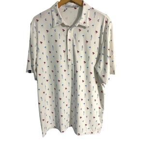 Criquet polo shirt men’s size XL white golf performance stretch